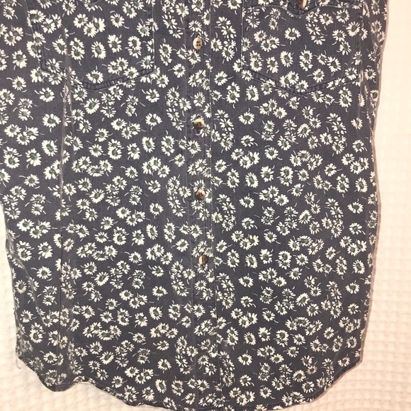 Floral Denim Button Down - Picture 4 of 5